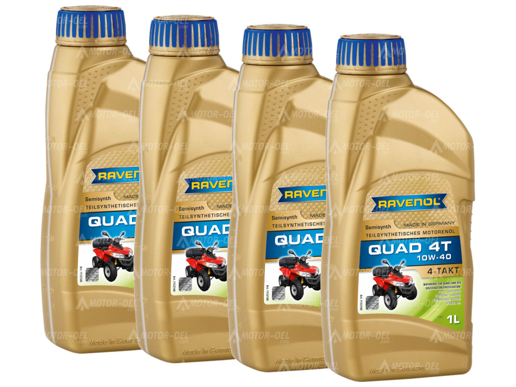 RAVENOL QUAD 4T SAE 10W-40, 4 Liter (4x1L), 1152160
