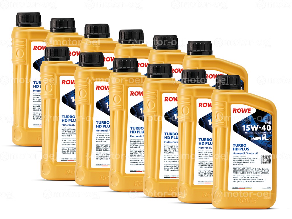 ROWE HIGHTEC TURBO HD SAE 15W-40 PLUS, 12 Liter (12x1L), 20041