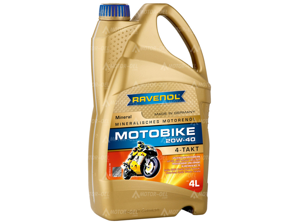 RAVENOL Motobike 4-T Mineral SAE 20W-40 4 Ltr. RAVENOL Motobike 4-T Mineral SAE 20W-40 4 Ltr.