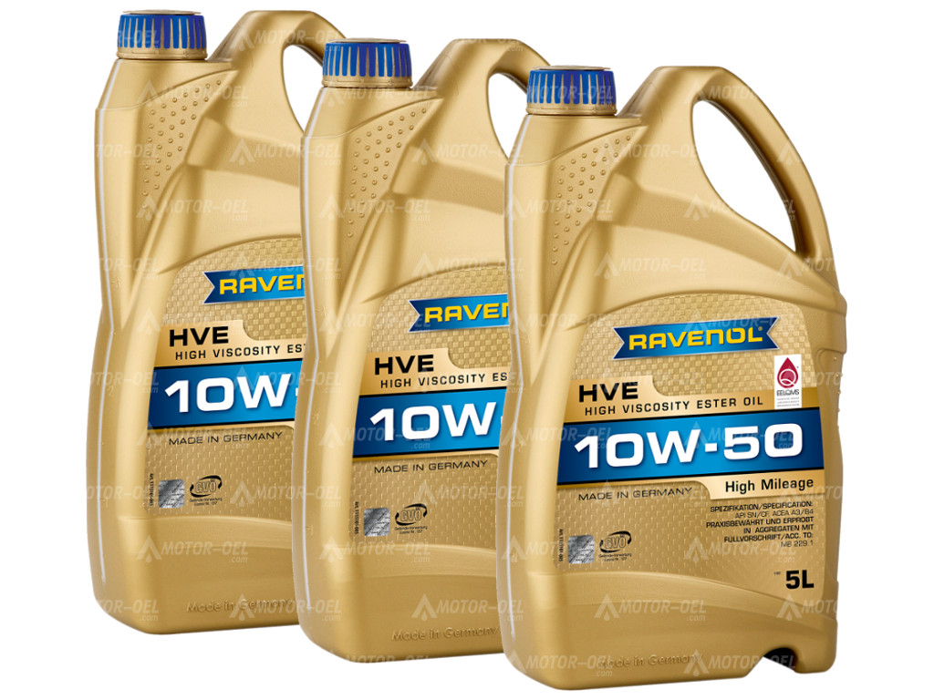 RAVENOL HVE High Viscosity Ester Oil SAE 10W-50 15 (3x5) Ltr.