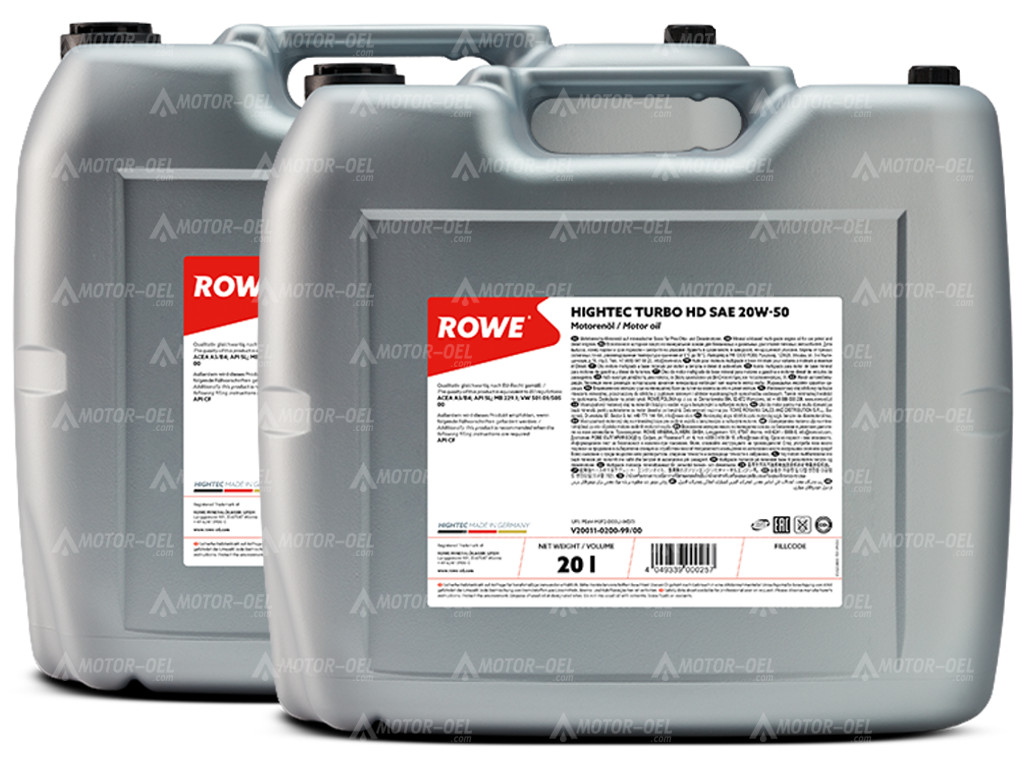 ROWE HIGHTEC TURBO HD SAE 20W-50, 40 Liter (2x20L), 20011