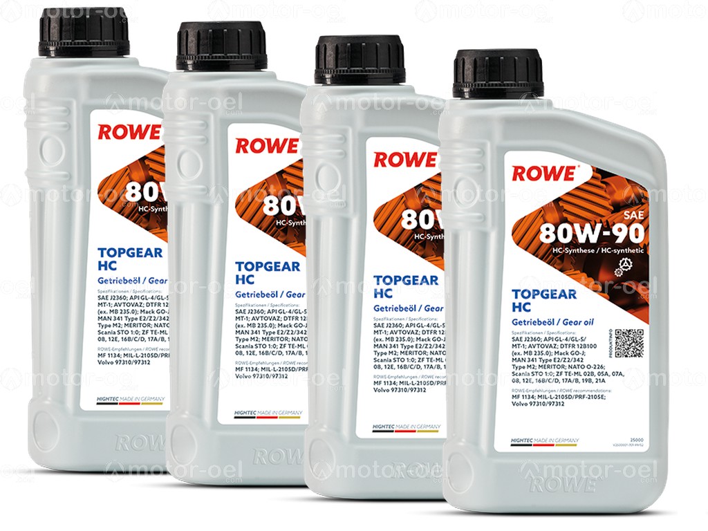 ROWE HIGHTEC TOPGEAR SAE 80W-90 HC, 4 Liter (4x1L), 25000