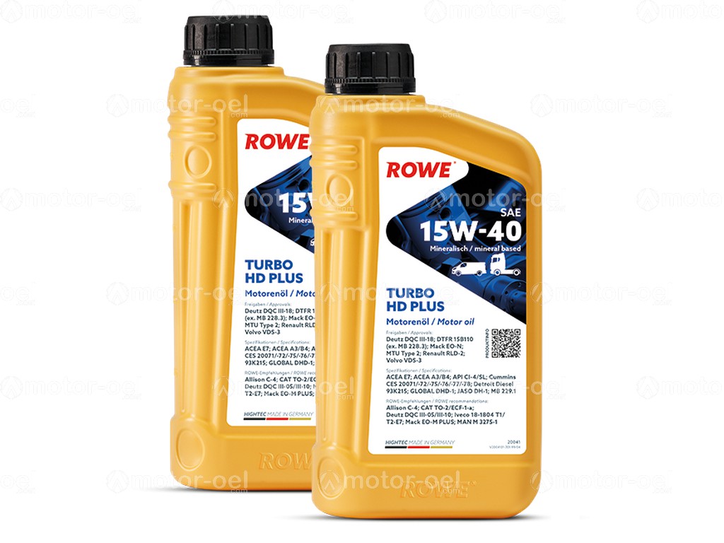 ROWE HIGHTEC TURBO HD SAE 15W-40 PLUS, 2 Liter (2x1L), 20041