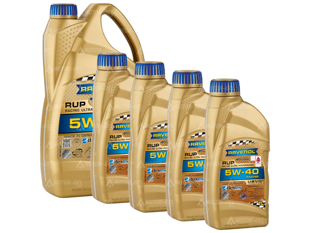 RAVENOL RUP Racing Ultra Performance SAE 5W-40, 9 Liter (5L+4L), 1141091 