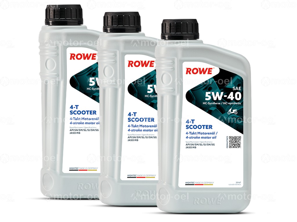 ROWE HIGHTEC 4-T SCOOTER SAE 5W-40, 3 Liter (3x1L), 20167