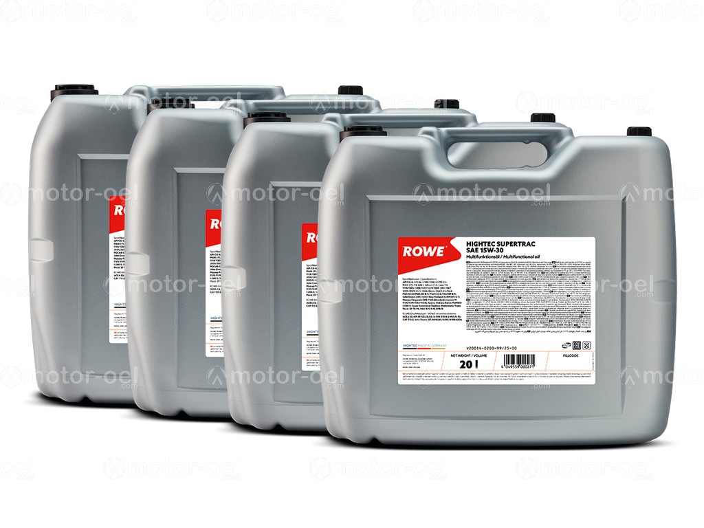 ROWE HIGHTEC SUPERTRAC SAE 15W-30, 80 Liter (4x20L), 20014