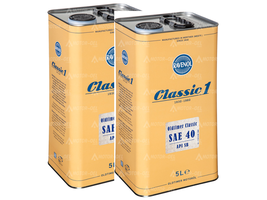 RAVENOL Oldtimer Classic SAE 40 API SB, 10 (2x5) Ltr.