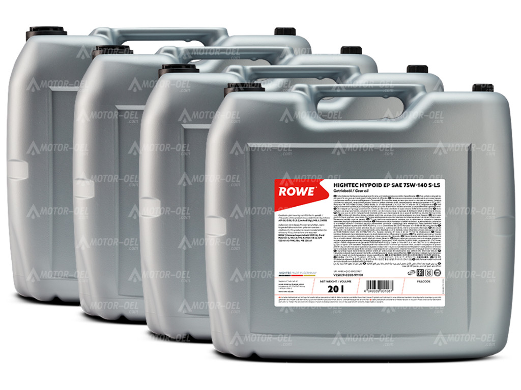 ROWE HIGHTEC HYPOID EP SAE 75W-140 S-LS, 80 Liter (4x20L), 25029