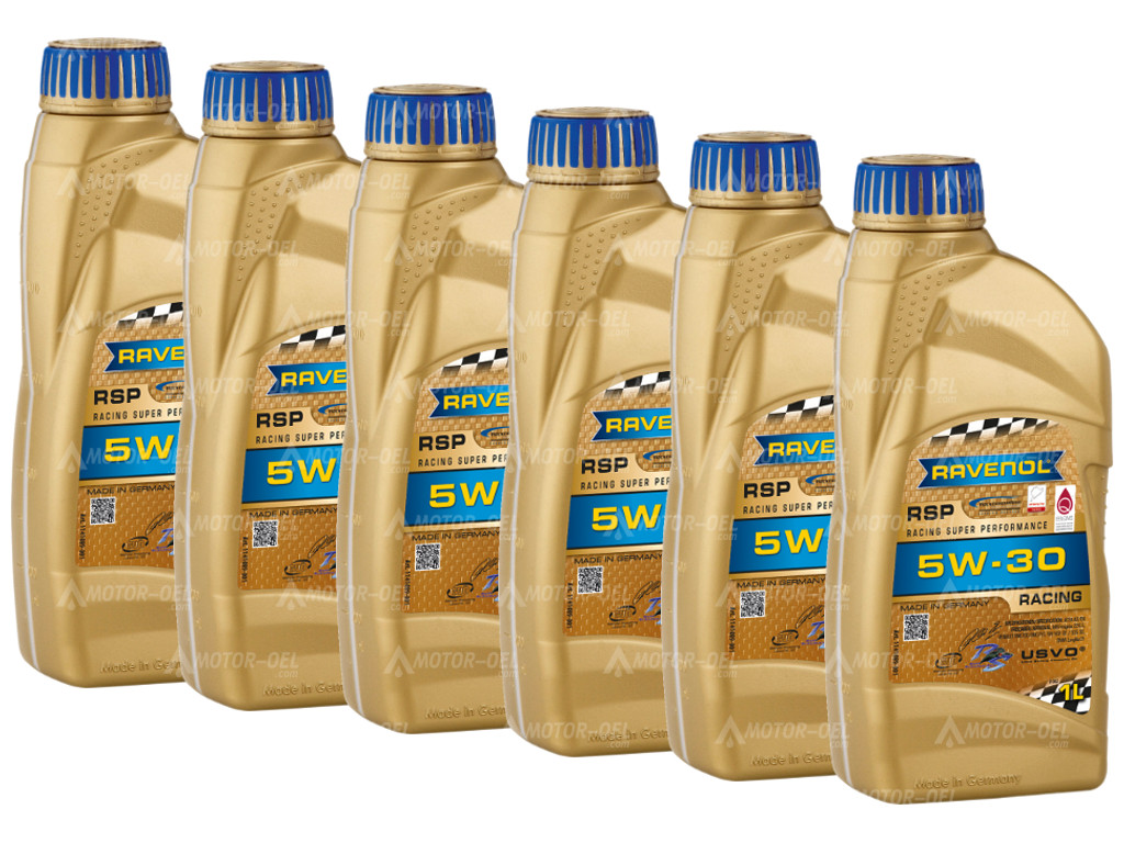 RAVENOL RSP Racing Super Performance SAE 5W-30, 6 Liter (6x1L), 1141089  RAVENOL RSP Racing Super Performance SAE 5W-30, 6 Liter (6x1L), 1141089