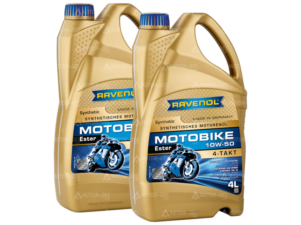 RAVENOL Motobike 4-T Ester SAE 10W-50 8 (2x4) Ltr.