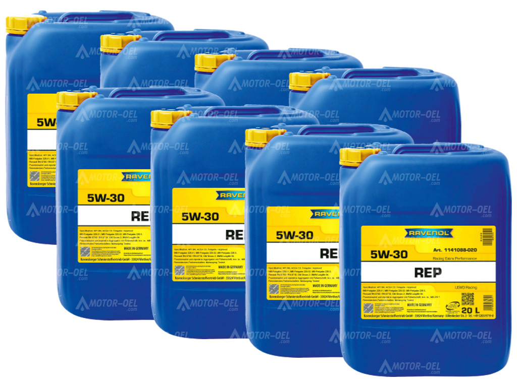 160 Liter (8x20L) RAVENOL REP Racing Extra Performance SAE 5W-30, 1141088