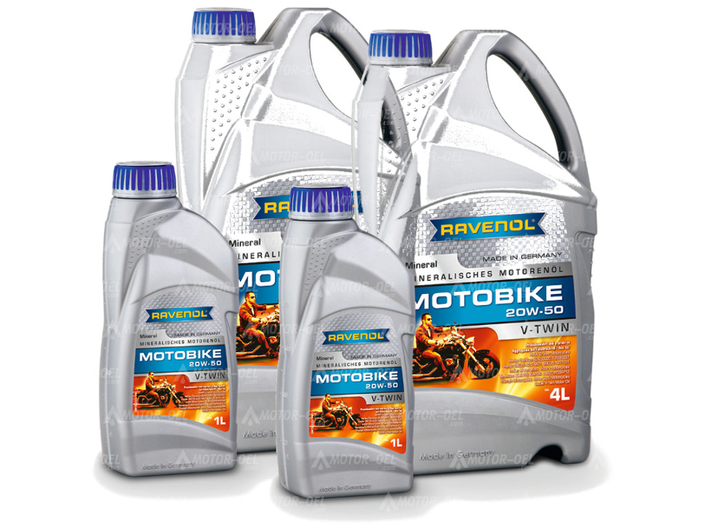 RAVENOL Motobike V-Twin SAE 20W-50 Mineral 8 (2x4) Ltr.