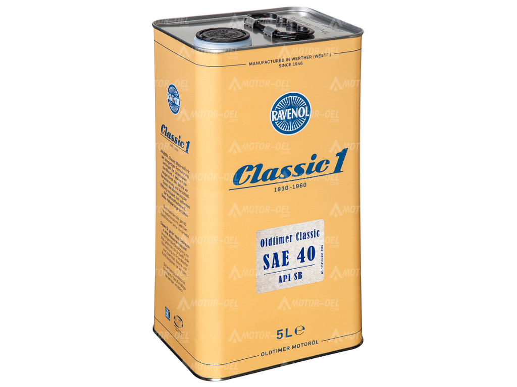 RAVENOL Oldtimer Classic SAE 40 API SB, 5 Ltr.