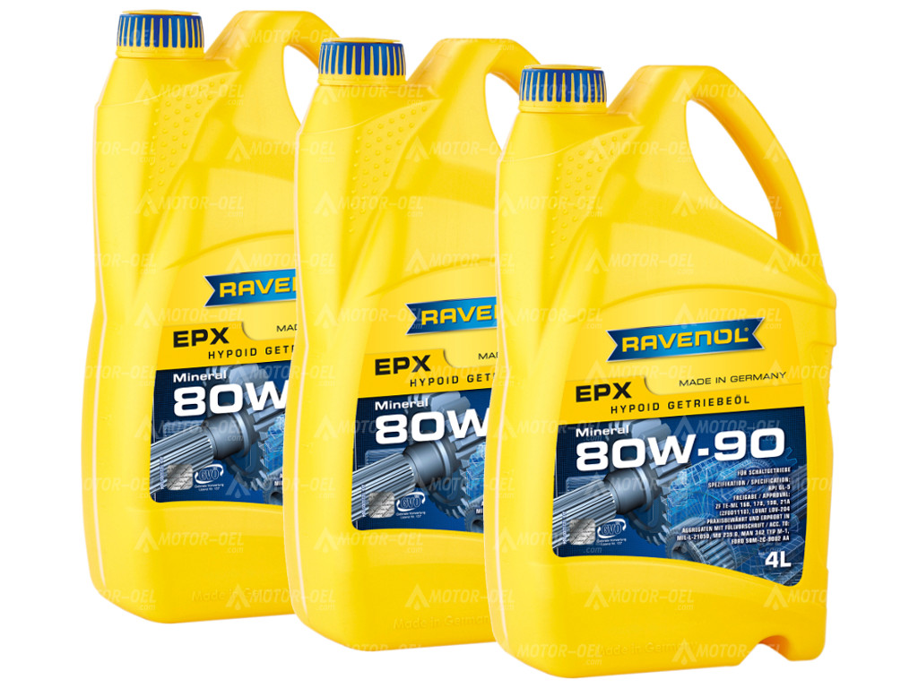 RAVENOL Getriebeoel EPX SAE 80W-90 GL 5 12 (3x4) Ltr.