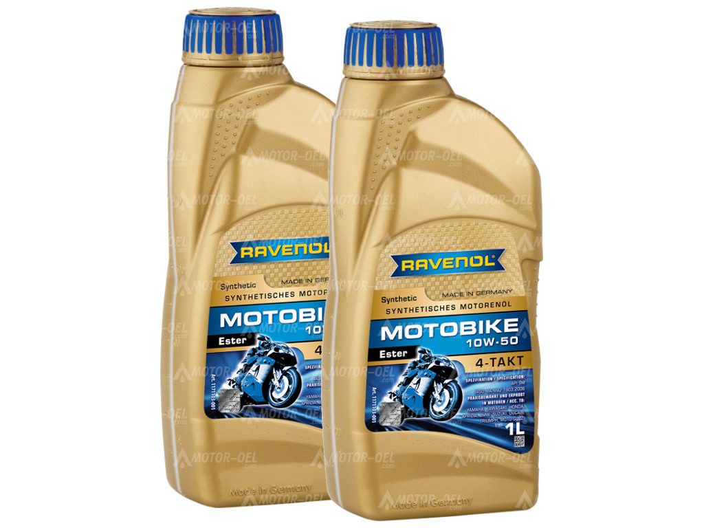 RAVENOL Motobike 4-T Ester SAE 10W-50 2 (2x1) Ltr.