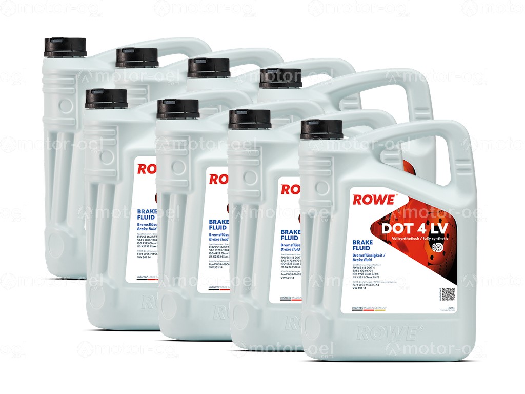 ROWE HIGHTEC BRAKE FLUID DOT 4 LV, 40 Liter (8x5L), 25114