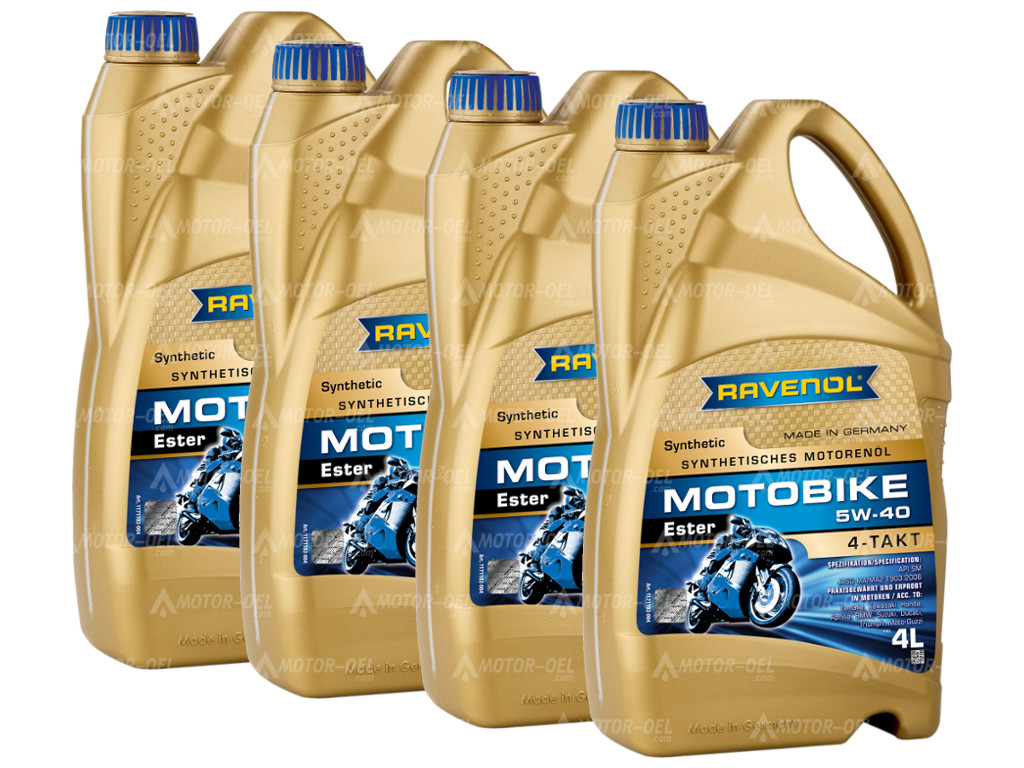 RAVENOL Motobike 4-T Ester SAE 5W-40 16 (4x4) Ltr.