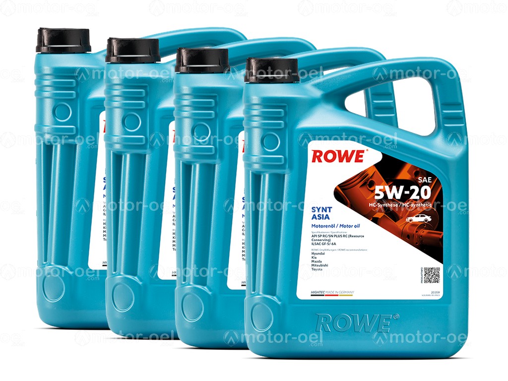 ROWE HIGHTEC SYNT ASIA SAE 5W-20, 20 Liter (4x5L), 20359