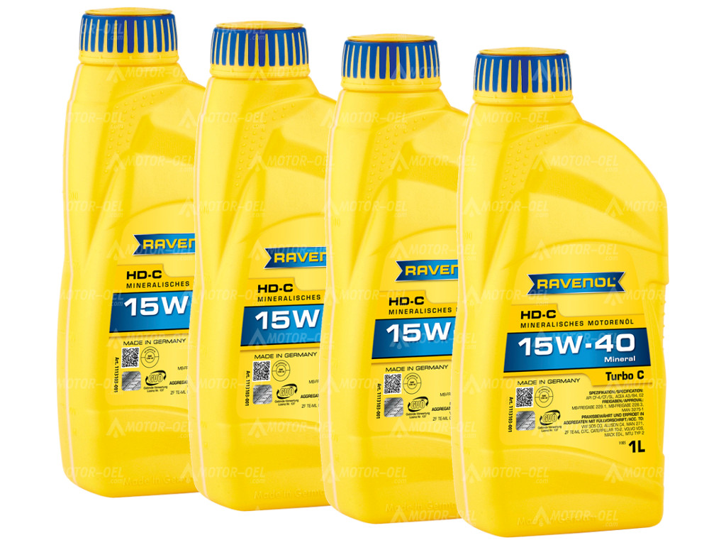 RAVENOL Turbo-C HD-C SAE 15W-40 4 (4x1) Ltr.