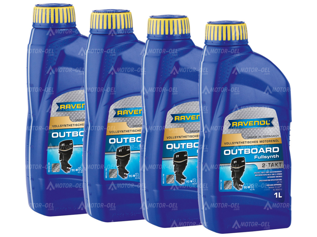 RAVENOL Outboardoel 2T Fullsynth. 4 (4x1) Ltr.