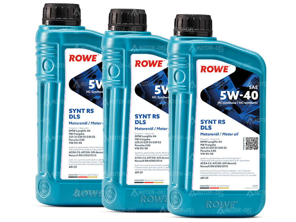 3 Liter (3x1L) ROWE HIGHTEC SYNT RS DLS SAE 5W-40 20307