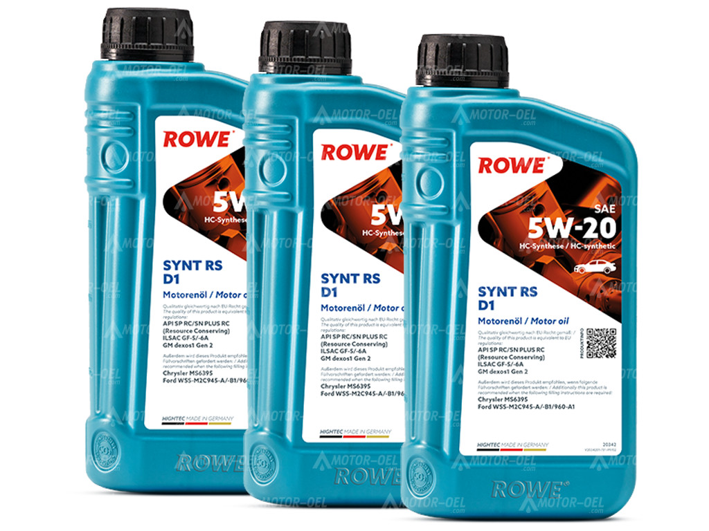 ROWE HIGHTEC SYNT RS D1 SAE 5W-20, 3 Liter (3x1L), 20342