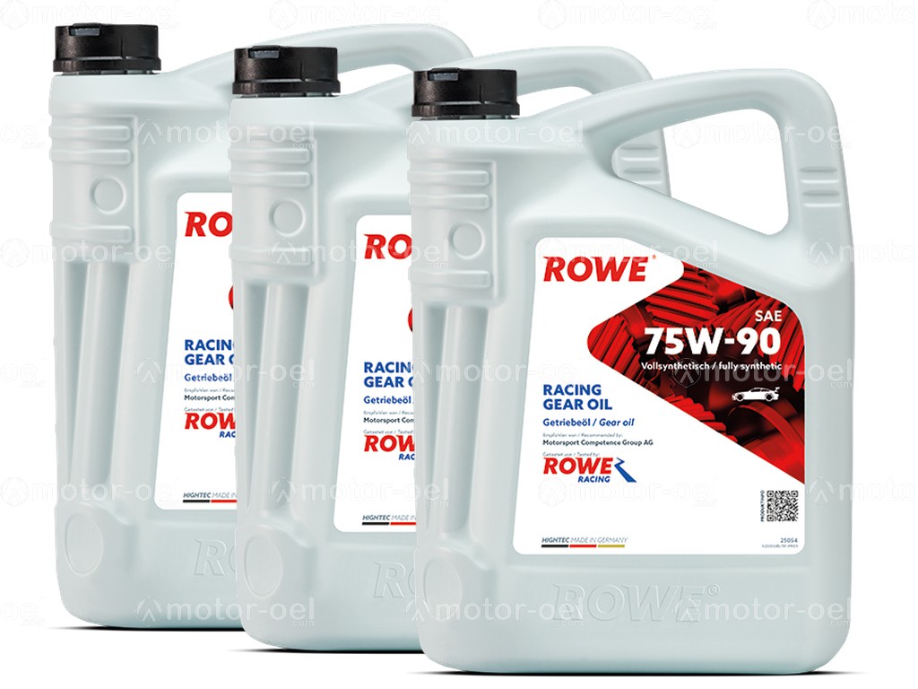 ROWE HIGHTEC RACING GEAR OIL SAE 75W-90, 15 Liter (3x5L), 25054