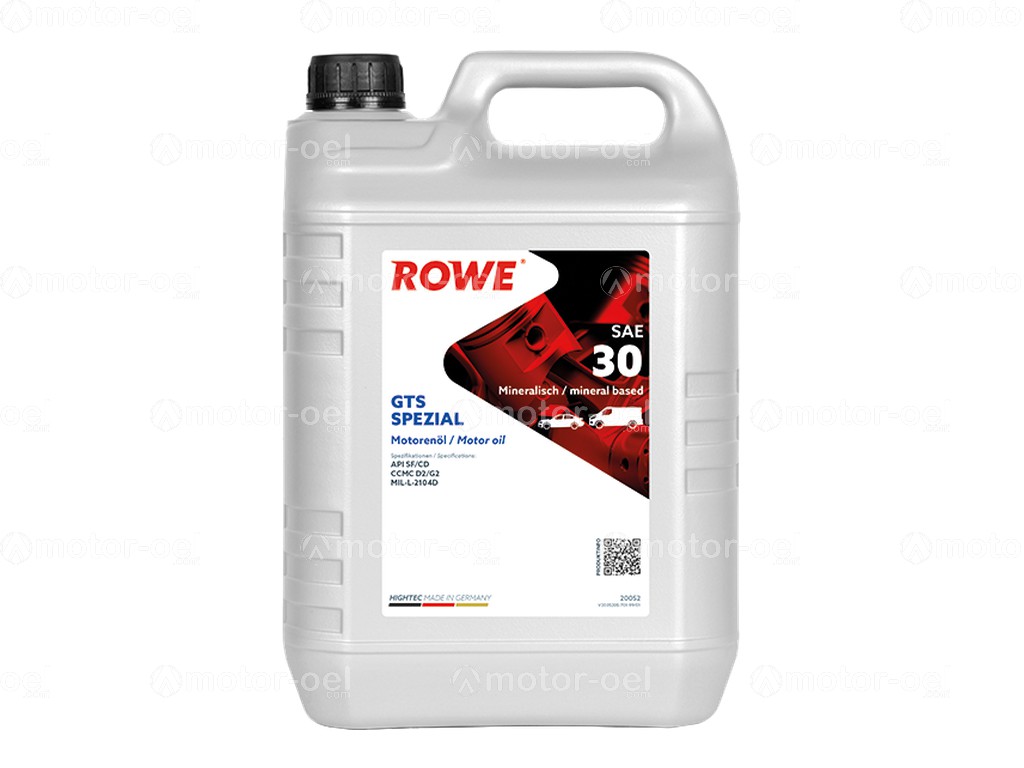 ROWE HIGHTEC GTS SPEZIAL SAE 30, 5 Liter, 20052
