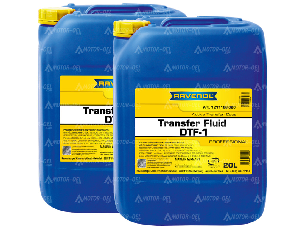 RAVENOL Transfer Fluid DTF-1 (Spezifikationrn ATF TF-0870), 40 (2x20L) Ltr., 1211128 RAVENOL Transfer Fluid DTF-1 (Spezifikationrn ATF TF-0870), 40 (2x20L) Ltr., 1211128