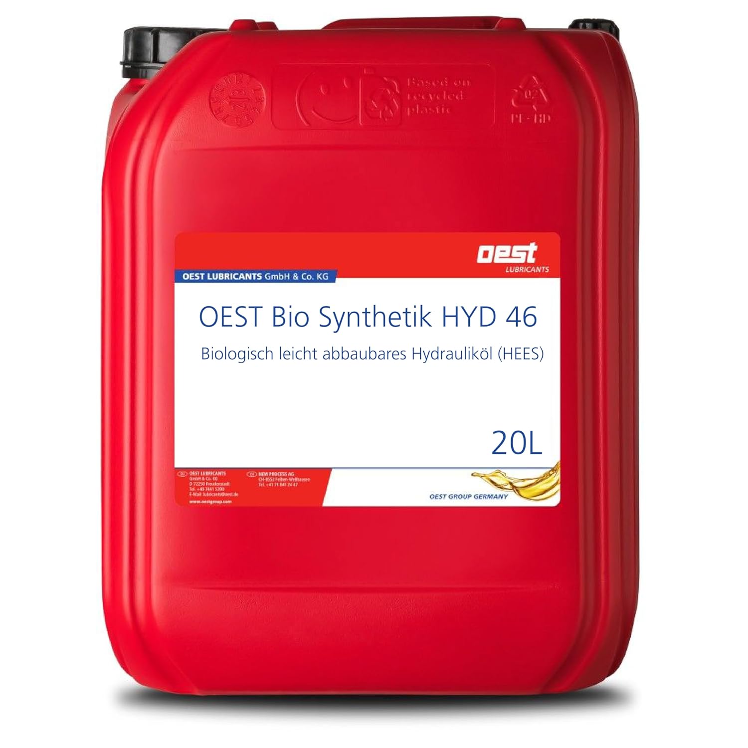 OEST Bio Synthetik HYD 46 Biohydrauliköl Hees 46 HLP, 20 Liter
