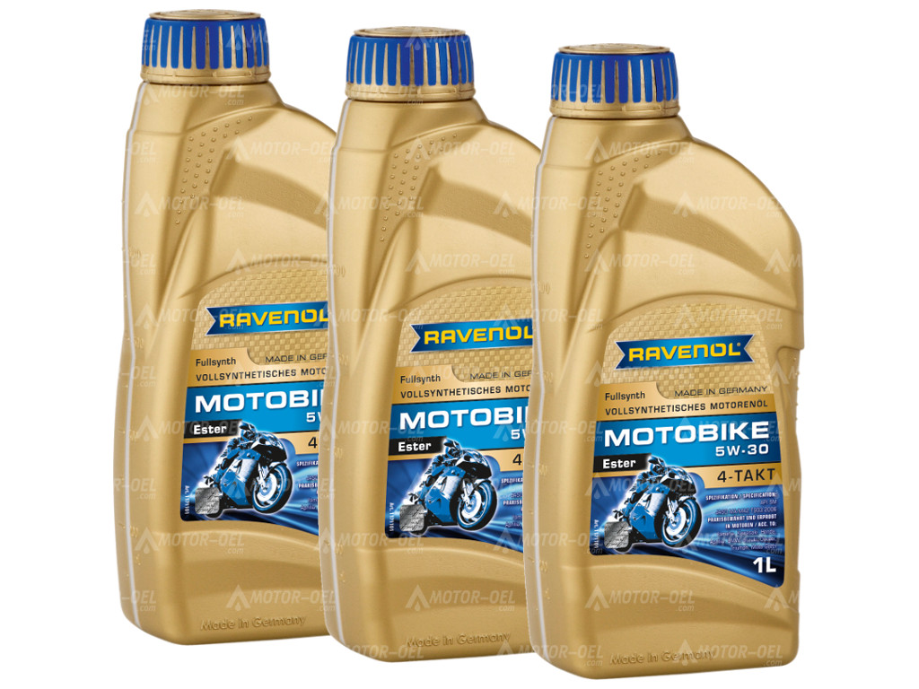 RAVENOL Motobike 4-T Ester SAE 5W-30 3 (3x1) Ltr.