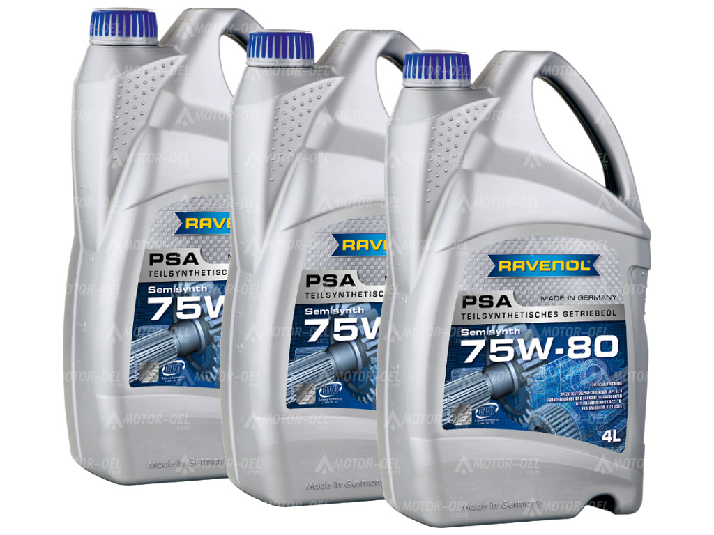 RAVENOL GETRIEBEÖL PSA SAE 75W-80, 12 (3x4) Ltr.