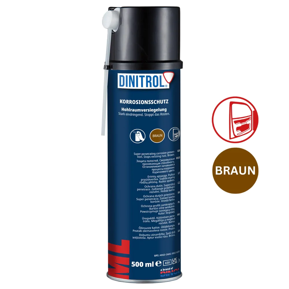 12 x 500 ml DINITROL ML SPRAY Hohlraumversiegelung 35235/18
