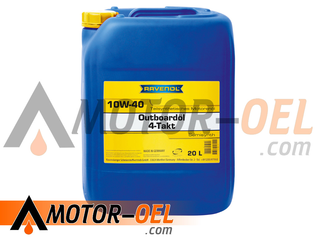 RAVENOL Outboardoel 4T SAE 10W-40, 20 Liter, 1153204