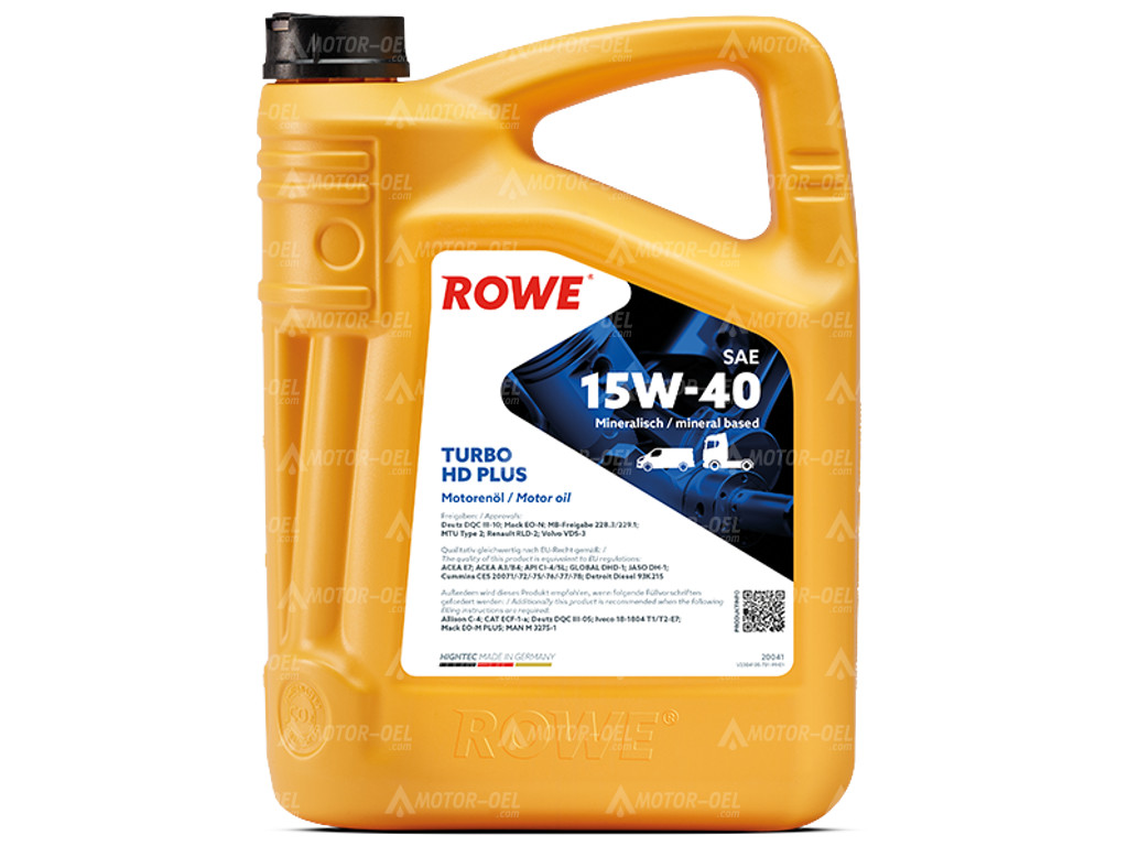 ROWE HIGHTEC TURBO HD SAE 15W-40 PLUS, 5 Liter, 20041