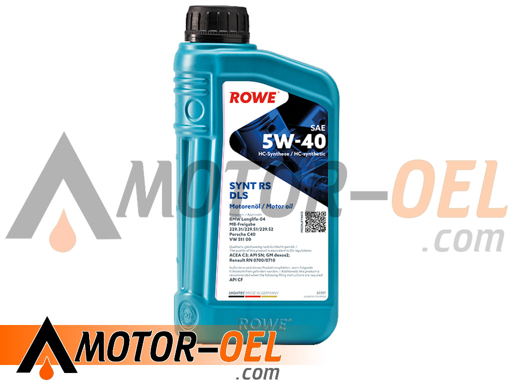 ROWE HIGHTEC SYNT RS DLS SAE 5W-40, 1 Liter, 20307 ROWE HIGHTEC SYNT RS DLS SAE 5W-40, 1 Liter, 20307