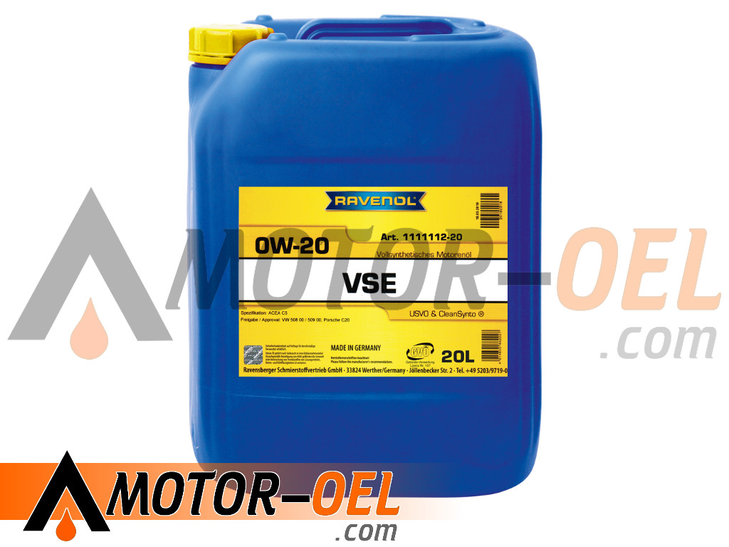 20 Liter RAVENOL VSE SAE 0W-20 Motoröl, 1111112