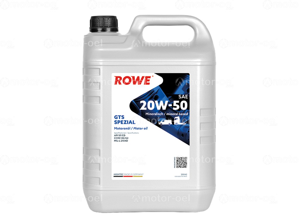 ROWE HIGHTEC GTS SPEZIAL SAE 20W-50, 5 Liter, 20042