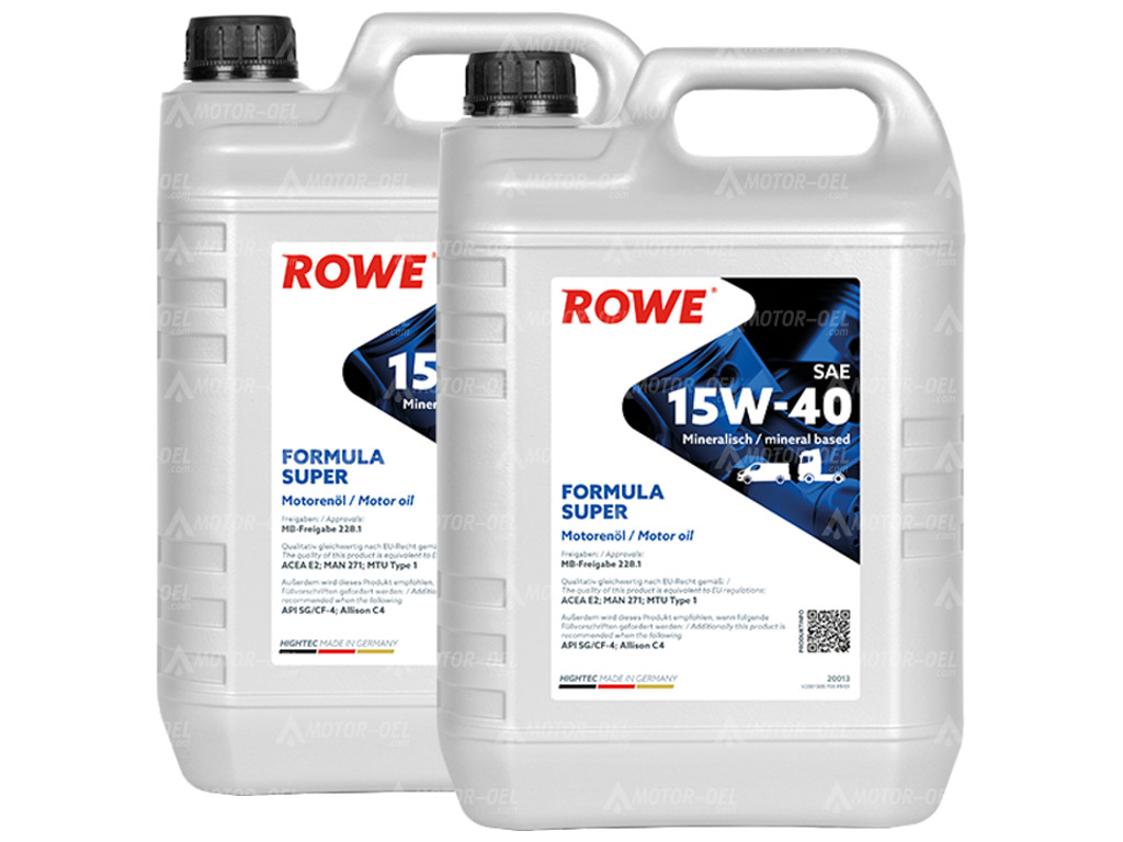 ROWE HIGHTEC FORMULA SUPER SAE 15W-40, 10 Liter (2x5L), 20013 ROWE HIGHTEC FORMULA SUPER SAE 15W-40, 10 Liter (2x5L), 20013