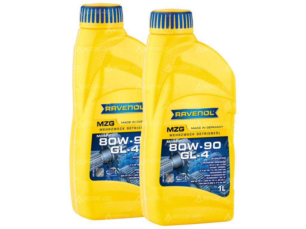RAVENOL Mehrzweck-Getriebeöl  MZG SAE 80W-90 GL-4, 2 (2x1) Ltr.