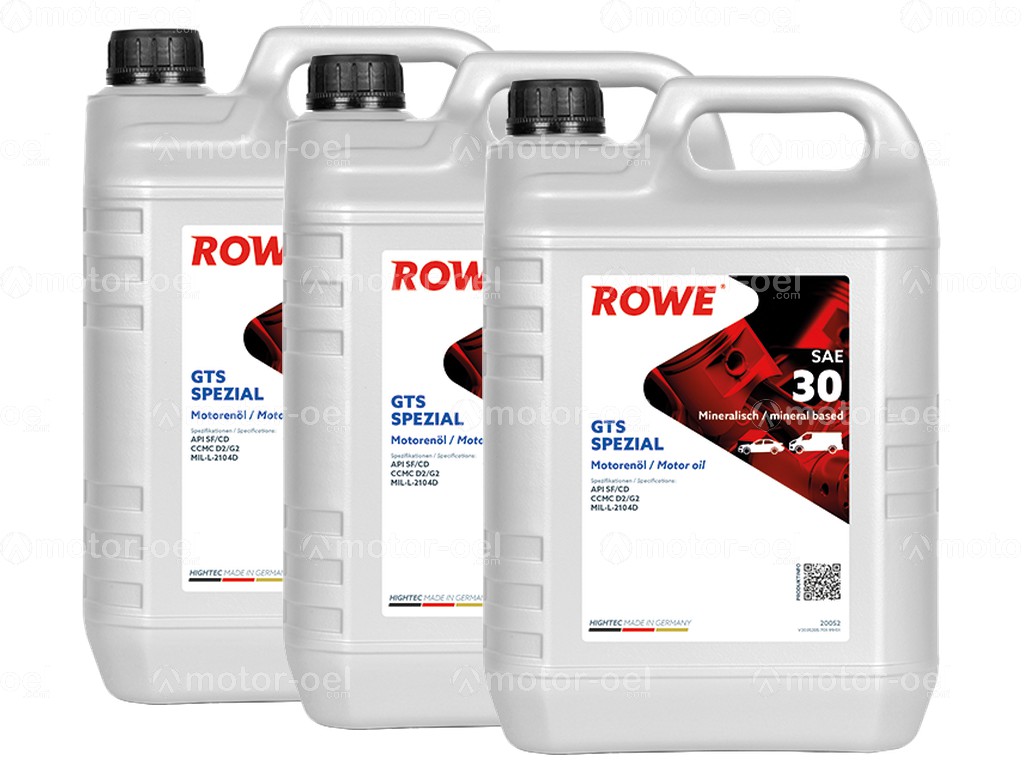 ROWE HIGHTEC GTS SPEZIAL SAE 30, 15 Liter (3x5L), 20052