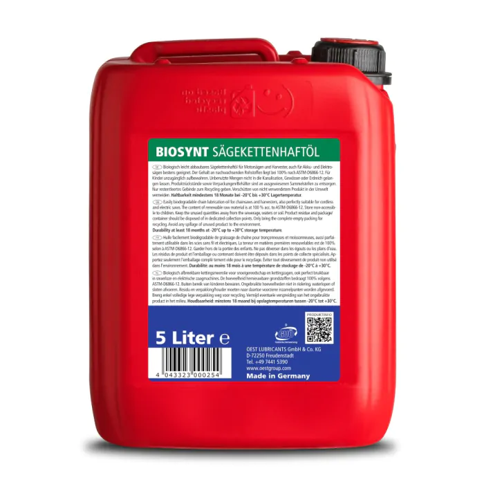 20 Liter (4x5L) Oest Biosynt Kettenschmieröl, 38120
