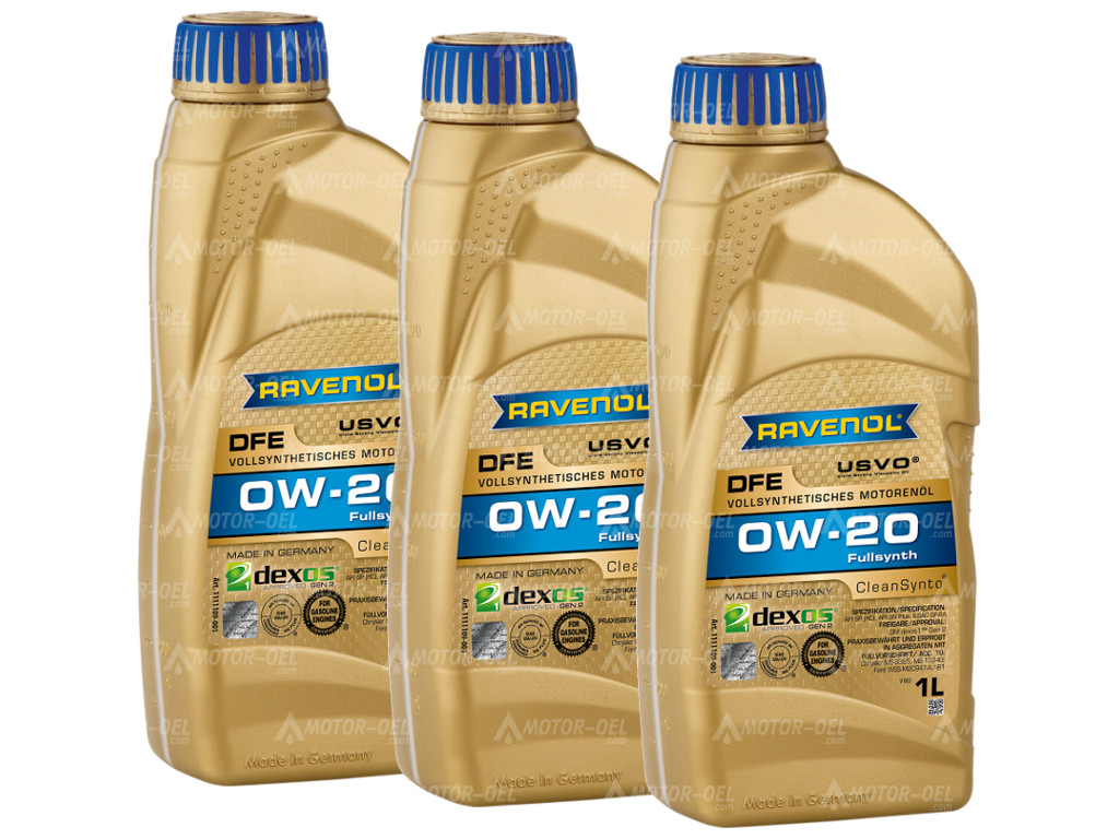 RAVENOL DFE SAE 0W-20 +USVO-Technologie 3 (3x1) Ltr.