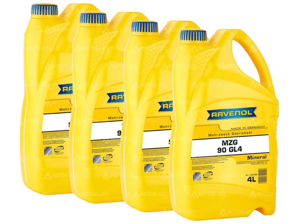 RAVENOL Mehrzweck-Getriebeöl  MZG SAE 90 GL-4, 16 (4x4) Ltr.