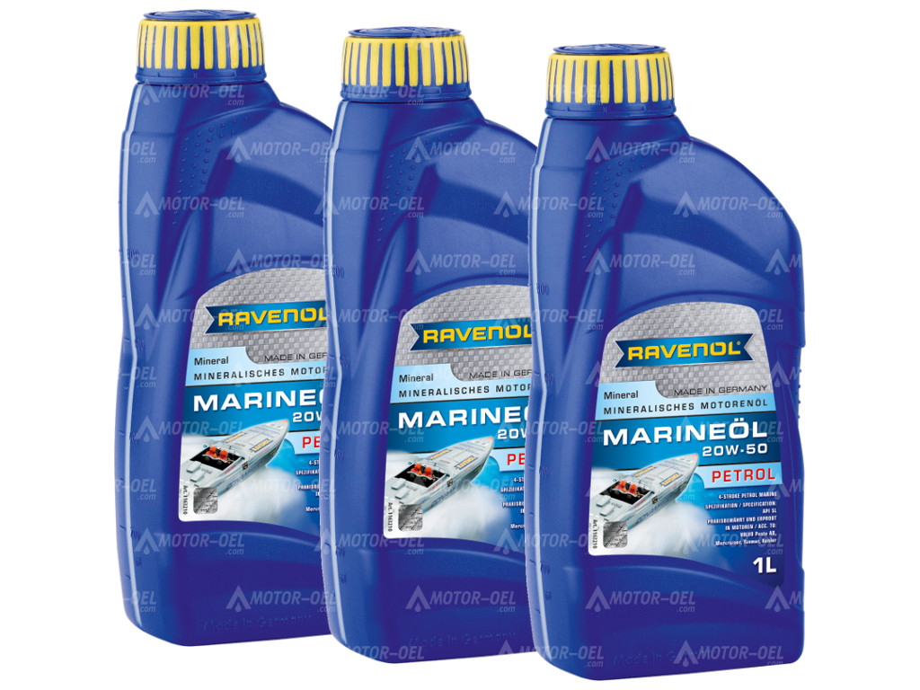 RAVENOL MARINEOIL PETROL SAE 20W-50 3 (3x1) Ltr. RAVENOL MARINEOIL PETROL SAE 20W-50 3 (3x1) Ltr.