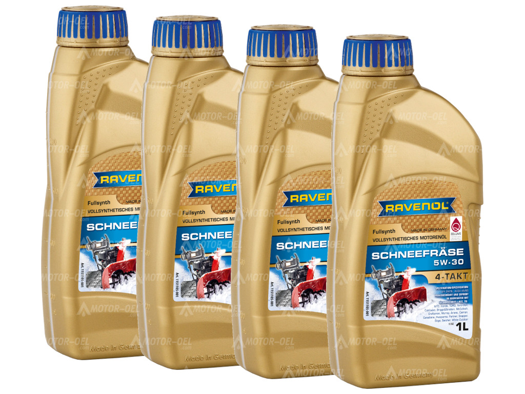 RAVENOL Schneefräse 4-Takt 5W-30 Vollsynth. 4 Liter (4x1L), 1151105