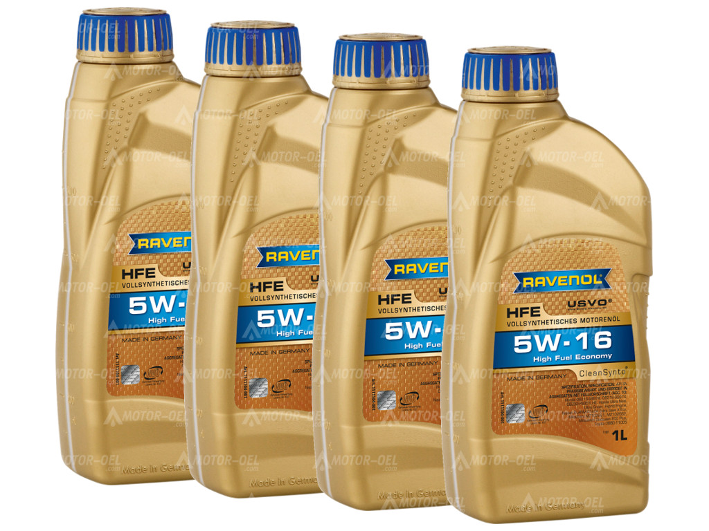 RAVENOL High Fuel Economy HFE SAE 5W-16, 4 Liter (4x1L), 1111104