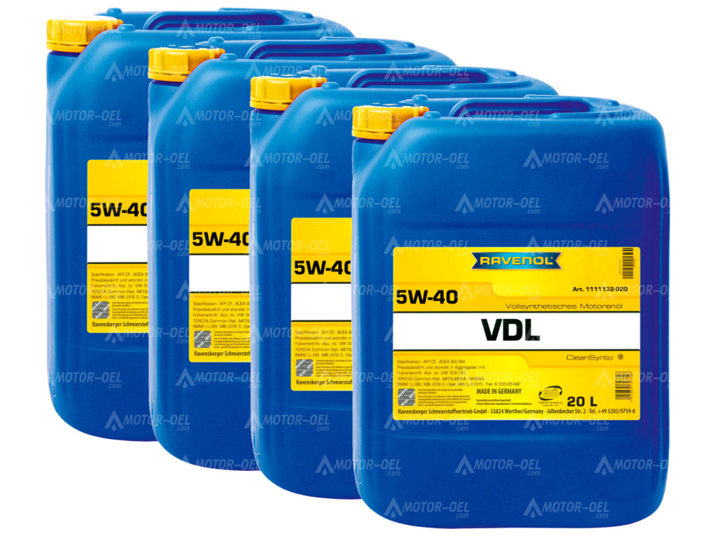 RAVENOL VDL SAE 5W-40 80 (4x20) Ltr. 