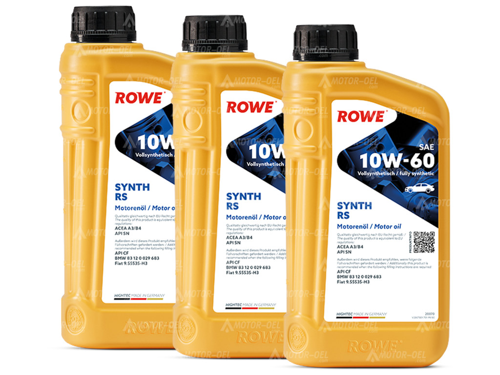 ROWE HIGHTEC SYNTH RS SAE 10W-60, 3 Liter (3x1L), 20070