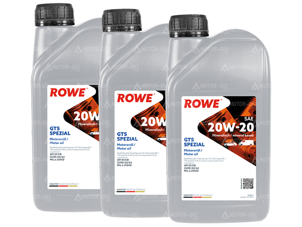 ROWE HIGHTEC GTS SPEZIAL SAE 20W-20 3 Liter (3x1L), 20023